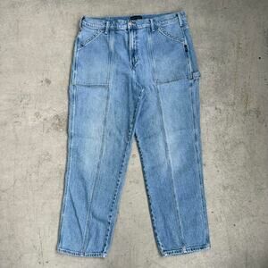 Silver Jeans Co. Straight Leg Cropped Cargo Denim Jeans